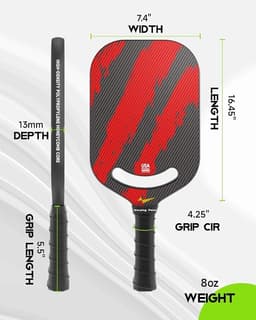 image-Warping Point Ascent Pickleball Paddle Aerothroat 13mm