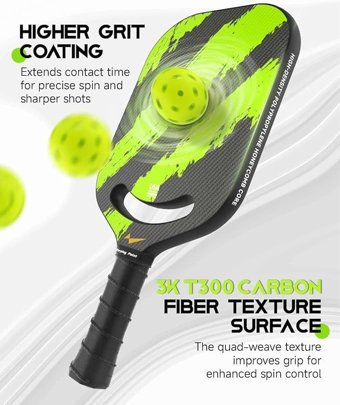 image-Ascent Control Green Pickleball Paddle 16mm
