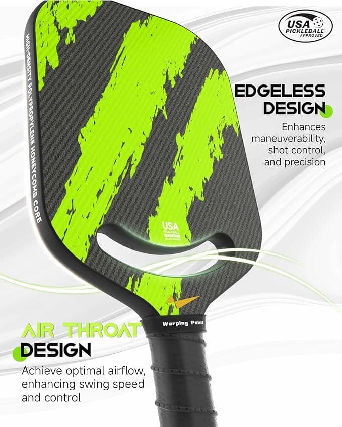 image-Ascent Control Green Pickleball Paddle 16mm