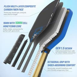 image-Warping Point Rhythm Pickleball Paddle 16mm Hybrid