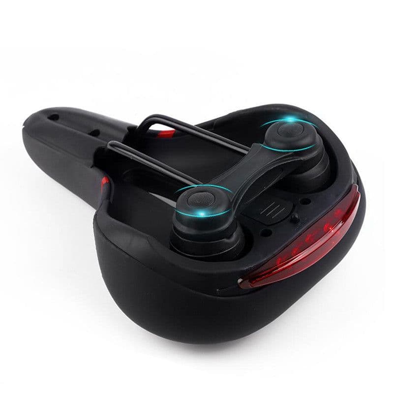 image-Bicycle taillight cushion big fat head saddle mountain bike saddle saddle hollow seat silicone thickened soft and comfortable