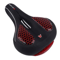 image-Bicycle taillight cushion big fat head saddle mountain bike saddle saddle hollow seat silicone thickened soft and comfortable