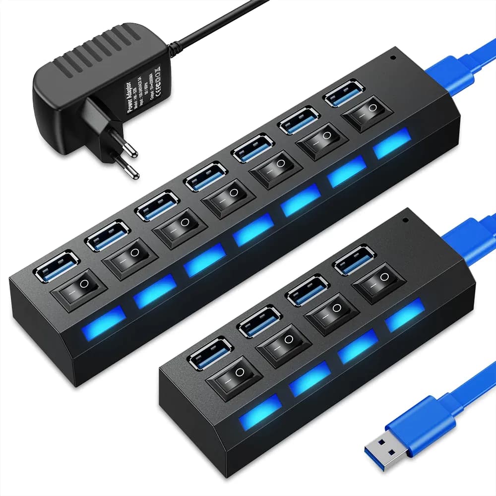image-Hub USB Hub 3.0 Multi USB Splitter 4/7 Port Multiple Expander