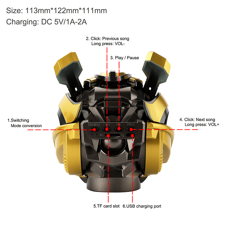 image-Transformers Bumblebee Bluetooth Speaker Mini Wireless Speakers