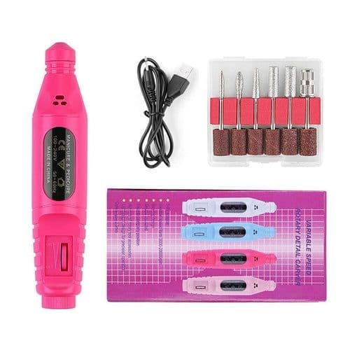 image-Electric Nail Drill Machine 20000RPM Professional Nail File Kit