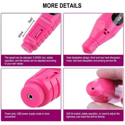 image-Electric Nail Drill Machine 20000RPM Professional Nail File Kit