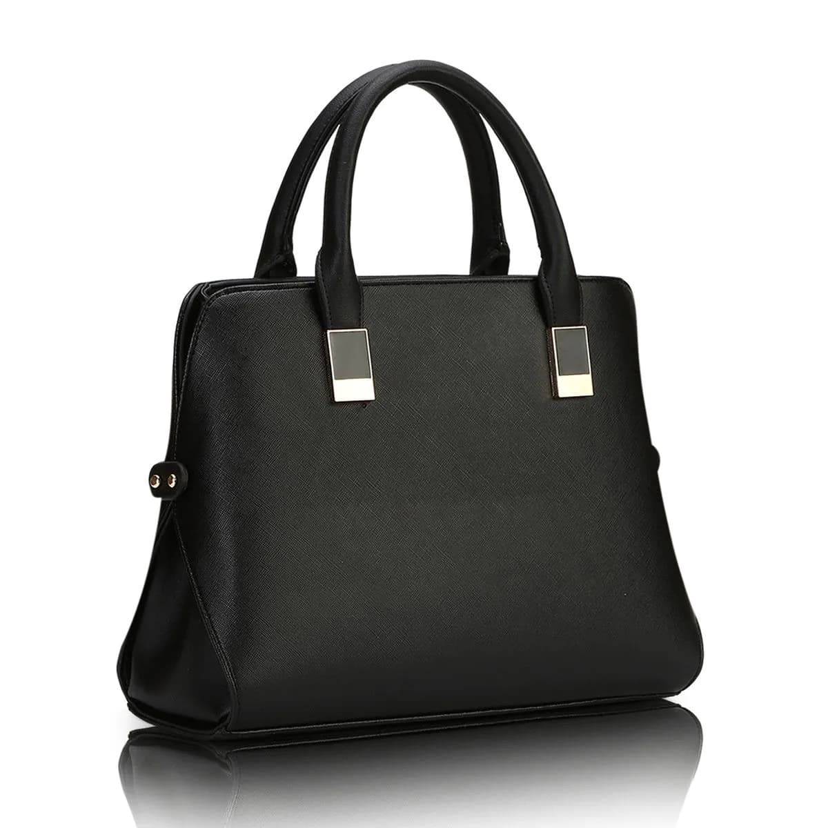 image-High Quality PU Leather Solid Color Handbag For Ladies
