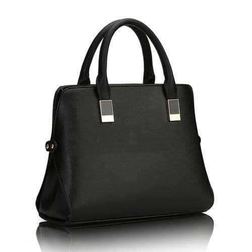 image-High Quality PU Leather Solid Color Handbag For Ladies