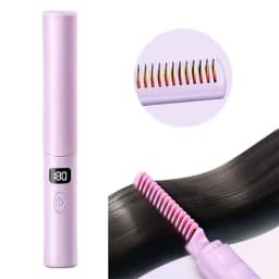 image-Straightener Comb Anti-Scald Cordless Hair Straightener Brush 70Mins