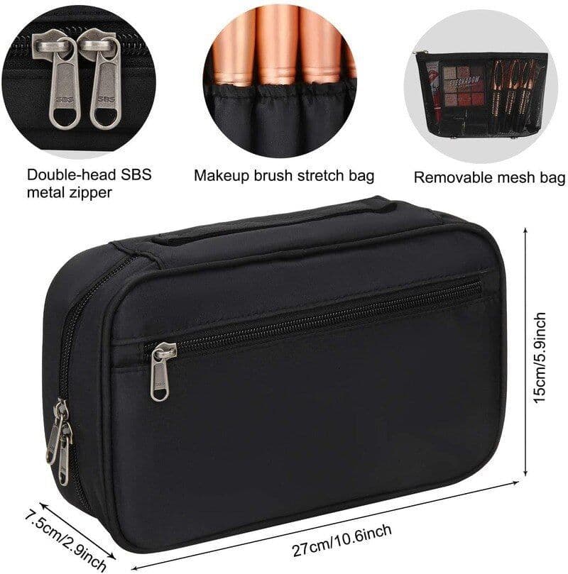 image-Professional Cosmetic Bag Beauty Case Toiletry Brush Organizer Multi