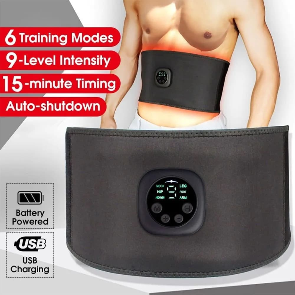 image-EMS Fitness Trainer Belt Waist Support Training Device