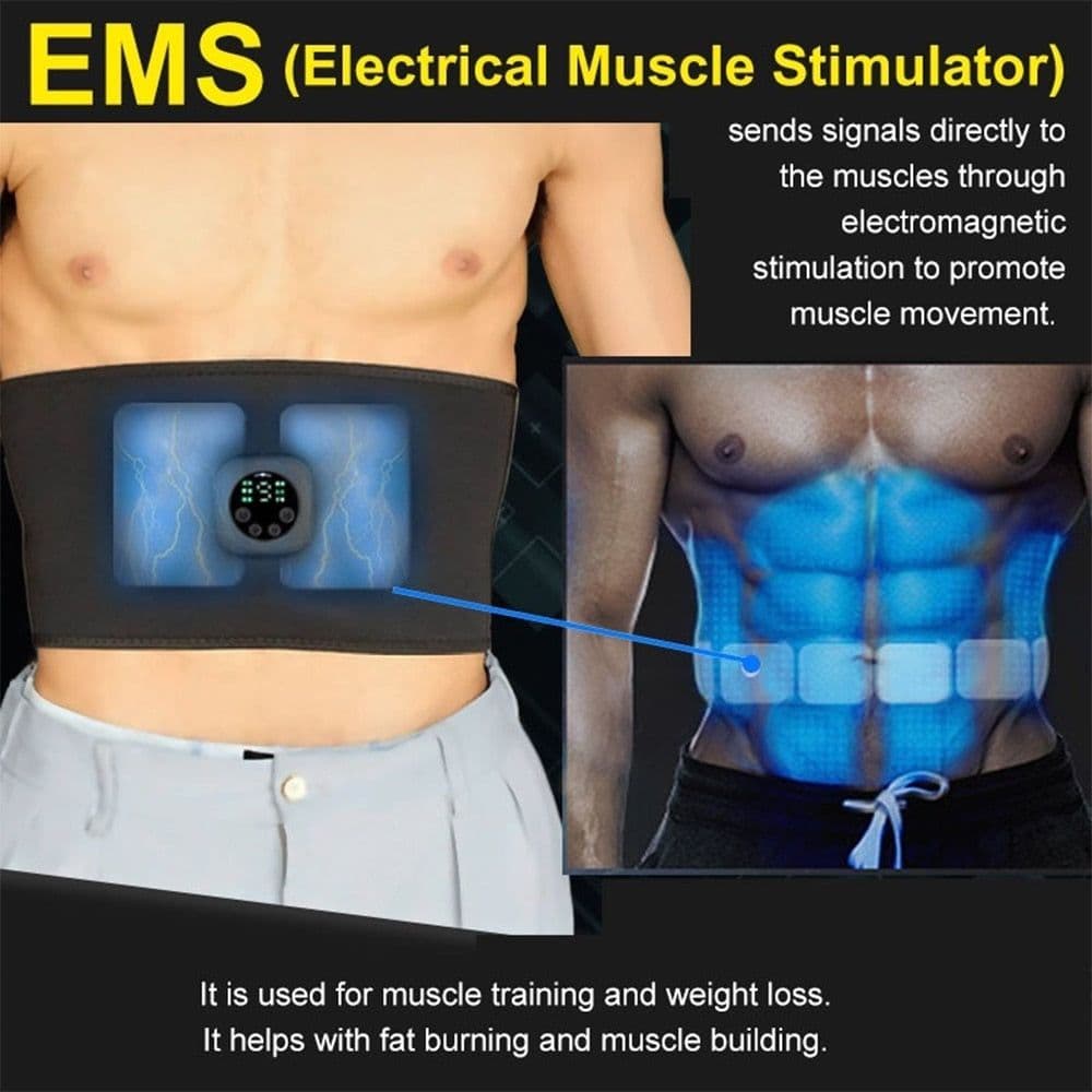 image-EMS Fitness Trainer Belt Waist Support Training Device