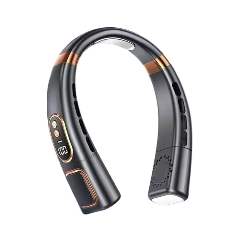 image-Portable Hanging Neck Fan 4000 MAh Battery Below 40 DB Rechargeable