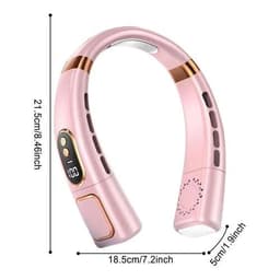image-Portable Hanging Neck Fan 4000 MAh Battery Below 40 DB Rechargeable