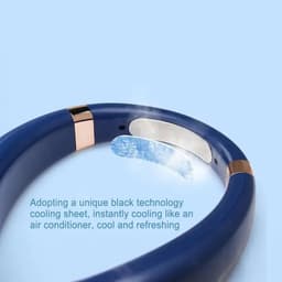 image-Portable Hanging Neck Fan 4000 MAh Battery Below 40 DB Rechargeable