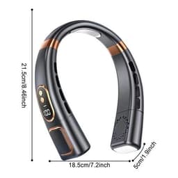 image-Portable Hanging Neck Fan 4000 MAh Battery Below 40 DB Rechargeable