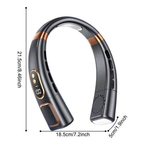image-Portable Hanging Neck Fan 4000 MAh Battery Below 40 DB Rechargeable