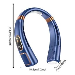 image-Portable Hanging Neck Fan 4000 MAh Battery Below 40 DB Rechargeable