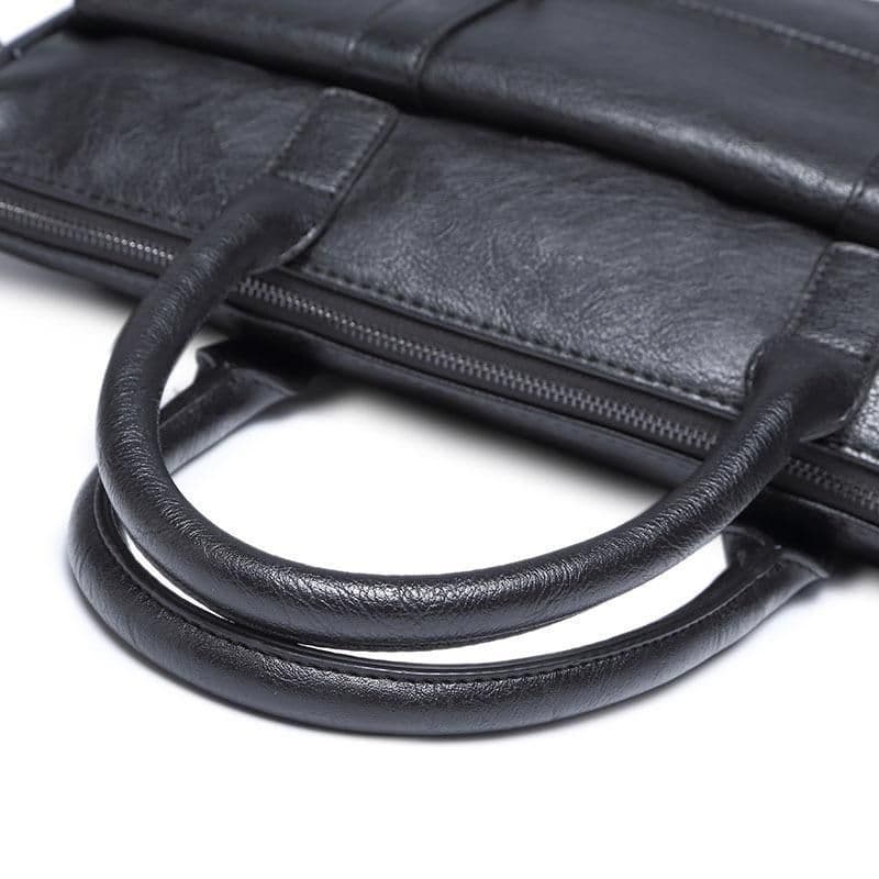 image-Korean Style Black Travel Laptop Briefcase For Men