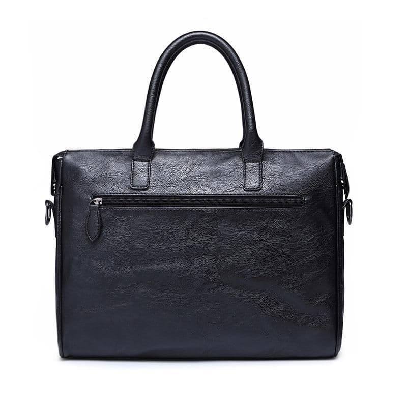image-Korean Style Black Travel Laptop Briefcase For Men