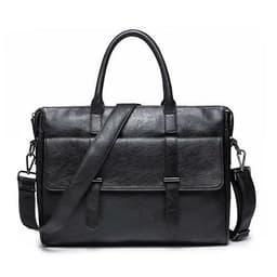 image-Korean Style Black Travel Laptop Briefcase For Men