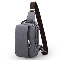 image-Fashion Casual Canvas Travel Chest Bag For Men