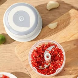 image-Mini Garlic Chopper Wireless Onion Food Prep Machine 250ml