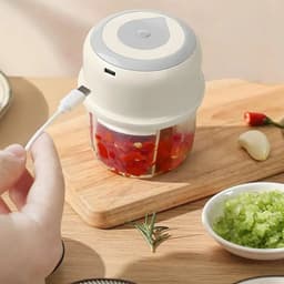 image-Mini Garlic Chopper Wireless Onion Food Prep Machine 250ml