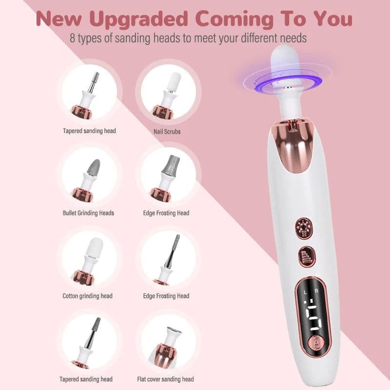 image-Professional Nail Repair Kit Electric Nail File Set Cordless Electric