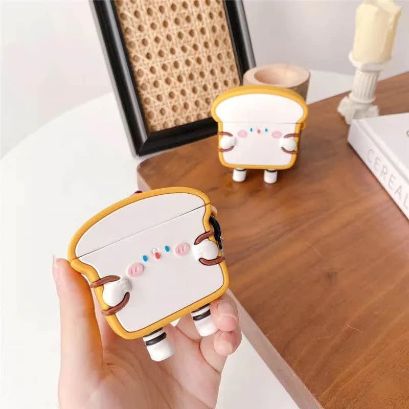 image-Funny Standing Cute Bacon Toast Protective Cover