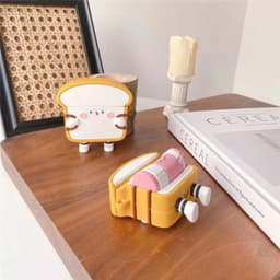 image-Funny Standing Cute Bacon Toast Protective Cover