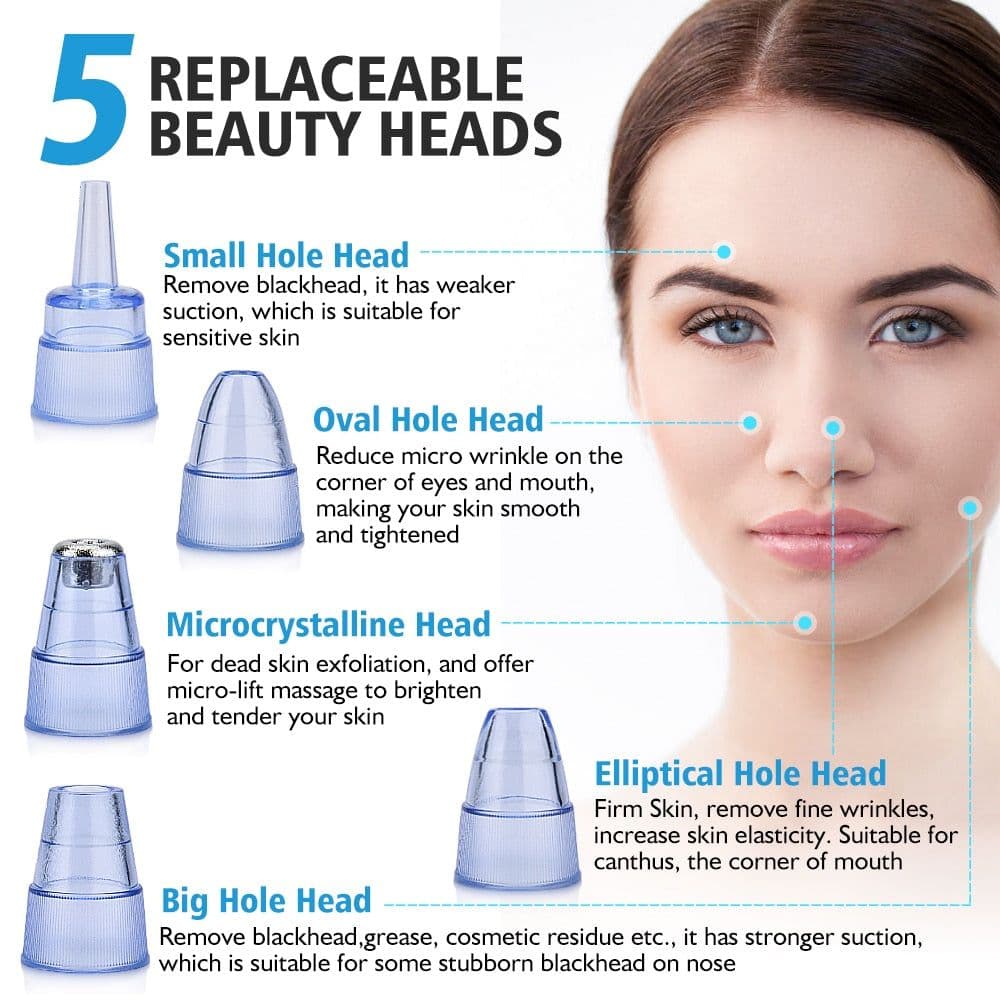 image-Facial Blackhead Remover Electric Acne Cleaner Blackhead Black Point