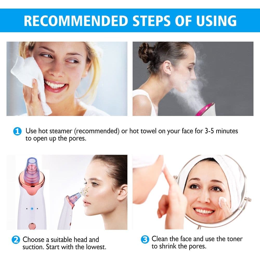 image-Facial Blackhead Remover Electric Acne Cleaner Blackhead Black Point