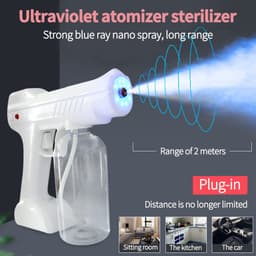 image-Electric Cordless Fogger 800ml Sprayer UV Atomization Disinfector Blue