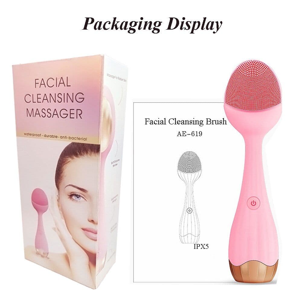 image-Facial Cleansing Brush Electric Sonic Face Brush For Makeup