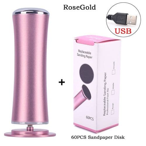 image-Electric Pedicure Foot Care Tool Files Pedicure Callus Remover USB