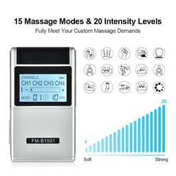 image-15 Mode Electric Tens Muscle Stimulator Ems Acupuncture Body Massage