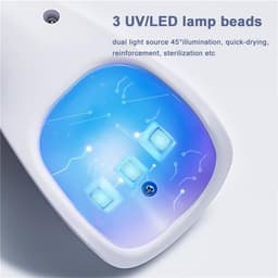 image-2 In 1 Mini Nail Eyelash Dryer 3 UV LED Lamp Timer Auto Sensor For