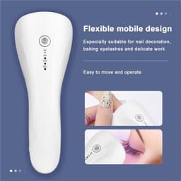 image-2 In 1 Mini Nail Eyelash Dryer 3 UV LED Lamp Timer Auto Sensor For