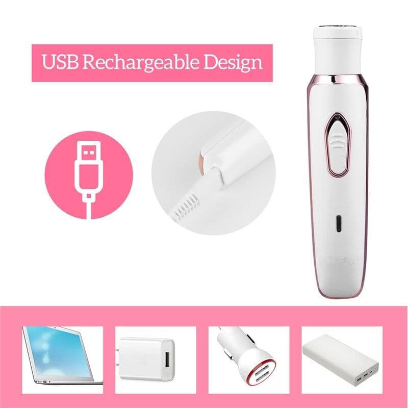 image-4 in 1 Electric Women Epilator Bikini Body Armpit Electric USB