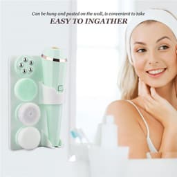 image-4 In 1 Electric Facial Cleansing Brush Waterproof Roller Massager Deep