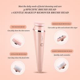 image-4 In 1 Electric Facial Cleansing Brush Waterproof Roller Massager Deep