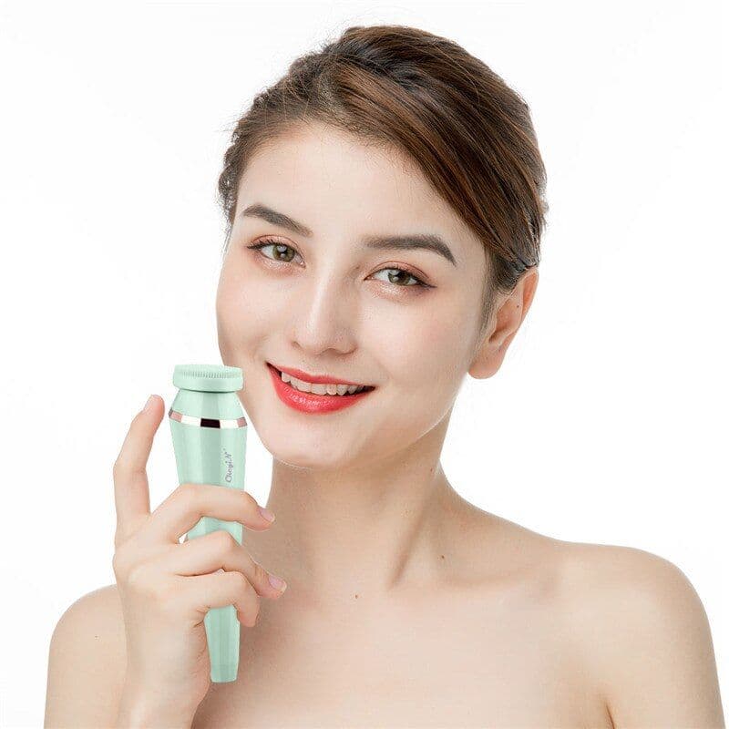 image-4 In 1 Electric Facial Cleansing Brush Waterproof Roller Massager Deep