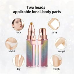 image-2 In 1 Electric Eyebrow Trimmer Female Women Epilator Eye Brow Lip