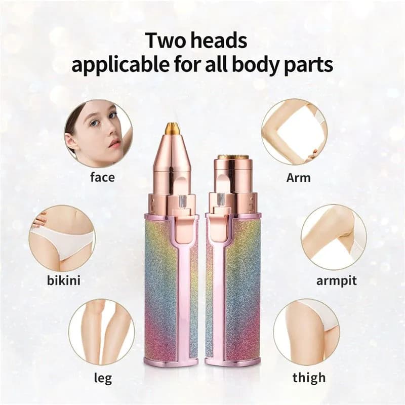 image-2 In 1 Electric Eyebrow Trimmer Female Women Epilator Eye Brow Lip