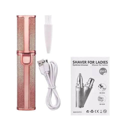 image-2 In 1 Electric Eyebrow Trimmer Female Women Epilator Eye Brow Lip