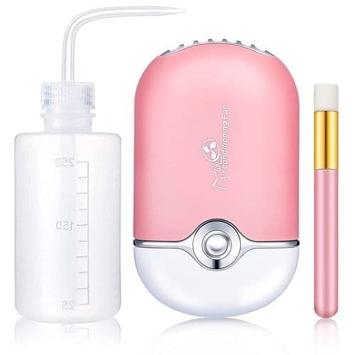 image-3 in 1 USB Air Conditioning Lash Fan Dryer Lash Shampoo Brushes Nose