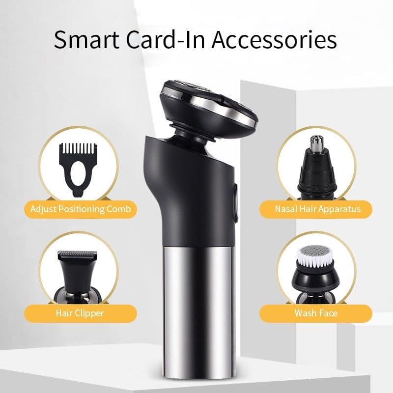 image-4 In 1 Men's Hair Shaver Electric Beard Nose Ear Trimmer Razor Machine