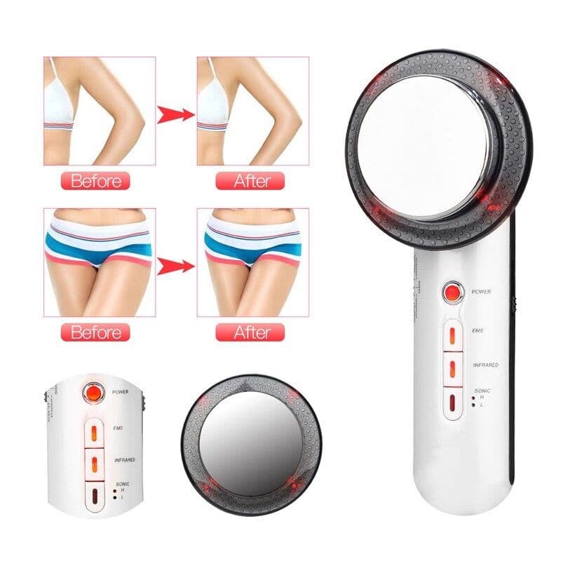 image-3 In 1 Ultrasonic Far Infrared EMS Facial Body Slimming Massager Skin