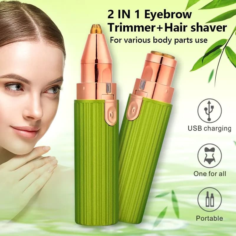 image-2 IN 1 Rechargeable Electric Eyebrow Trimmer Epilator Female Body